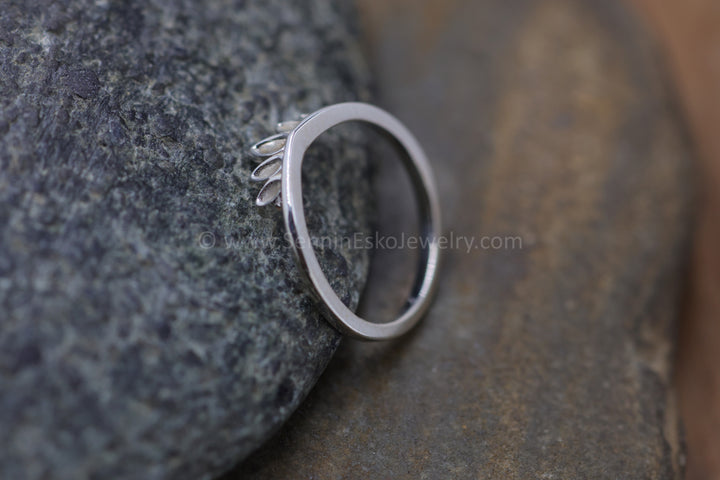 PRÊT À EXPÉDIER Bague inspirée de la couronne simple en argent, taille 7