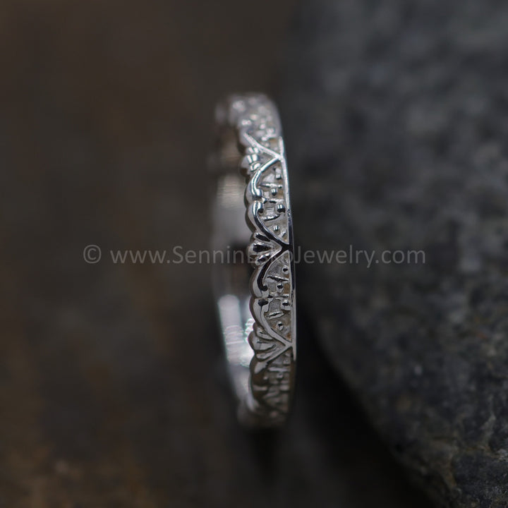 Silver Floral/Scroll Stacking Ring