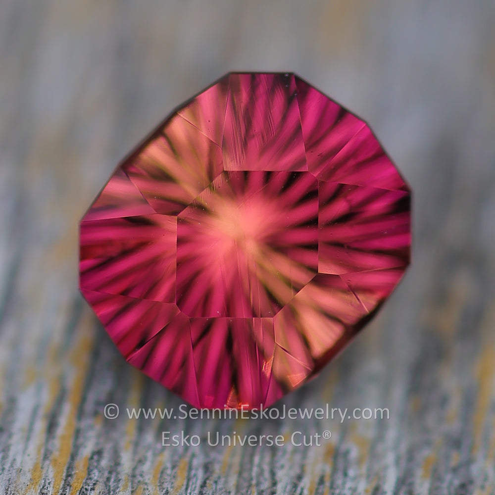 1.98 carat Sunset Tourmaline Cushion - 8.2x7.1mm - Esko Universe Cut ®