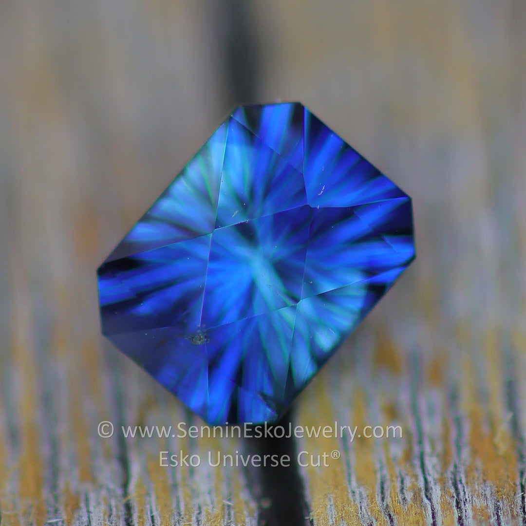 1.44 Carat Sultry Parti Sapphire Octagon - 6.7x5.1mm - Esko Universe Cut ®
