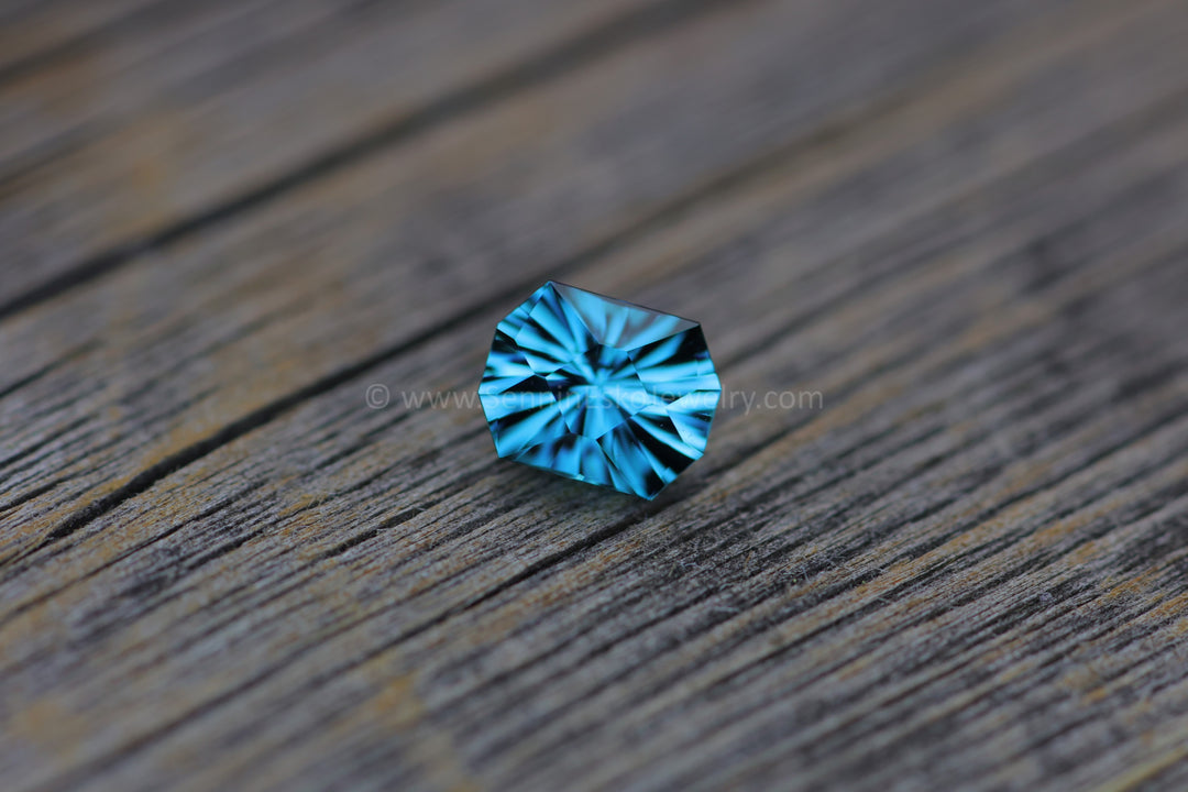 0.7 Carat Blue Tourmaline Octagon -  6.2x4.9mm - Galaxy Cut