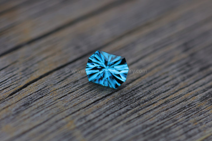 0.7 Carat Blue Tourmaline Octagon -  6.2x4.9mm - Galaxy Cut