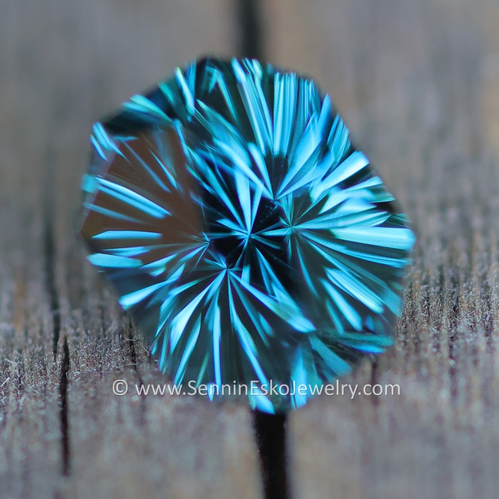2.2 Carat Green/Blue Sapphire Octagon - 7.6x6.2mm - Galaxy Cut