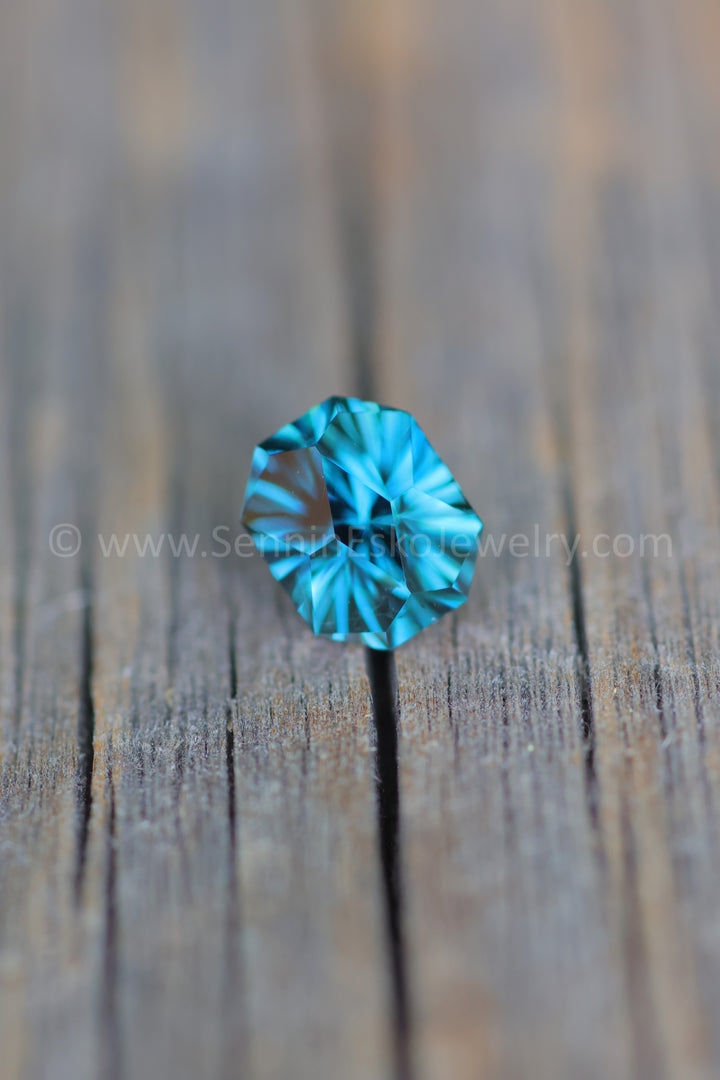 2.2 Carat Neon Blue Fantasy Cut Sapphire