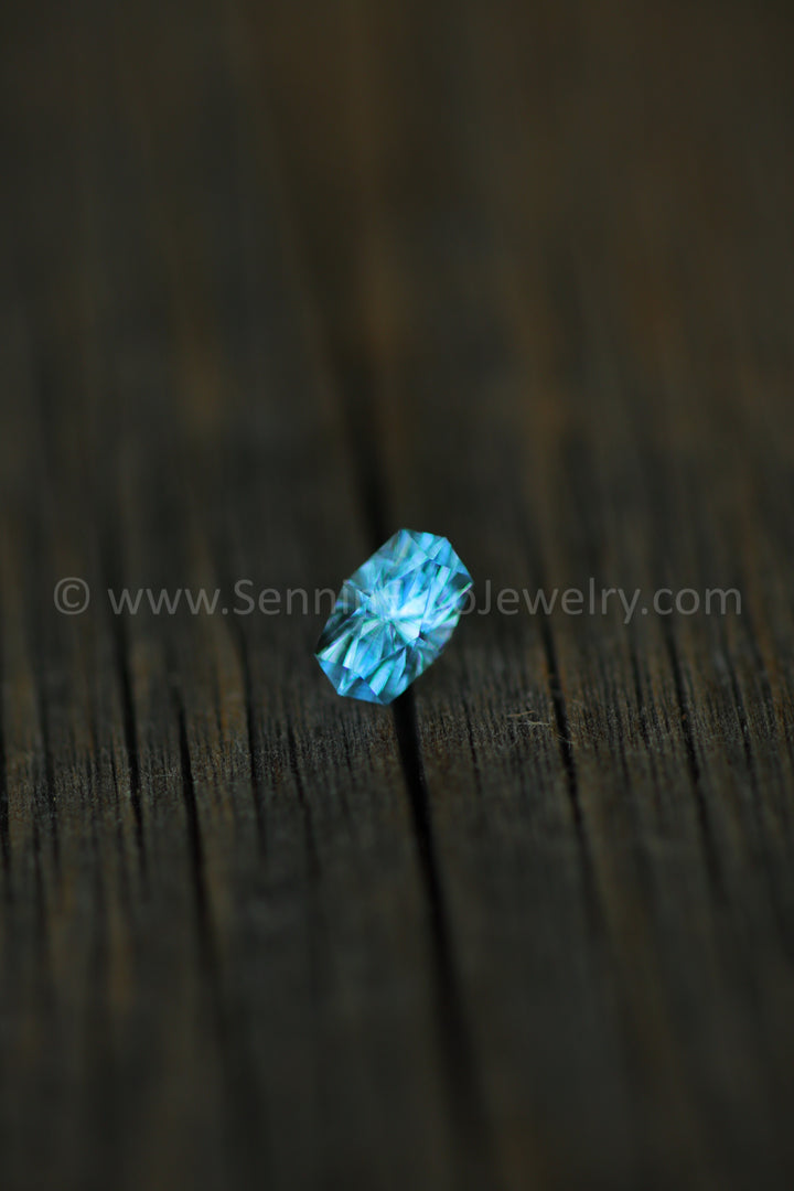 0.9 Carat Aquamarine Octagon -  7.7x4.9mm - Fantasy Cut