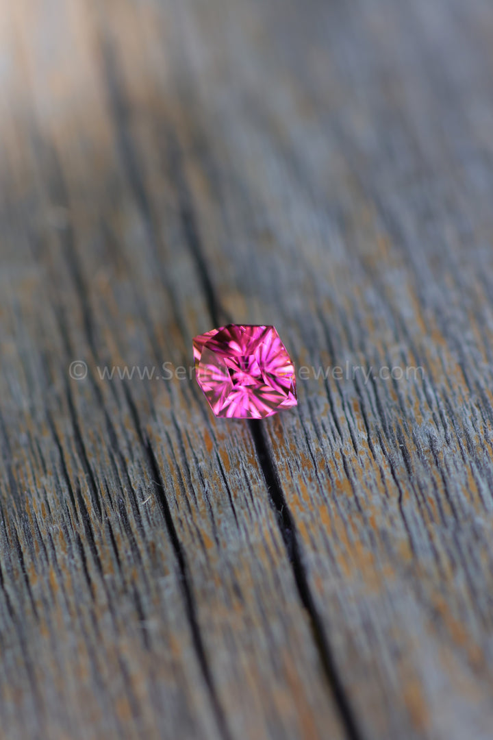 1.9 Carat Bright Pink Tourmaline Octagon -  9.1x7.8mm - Galaxy Cut