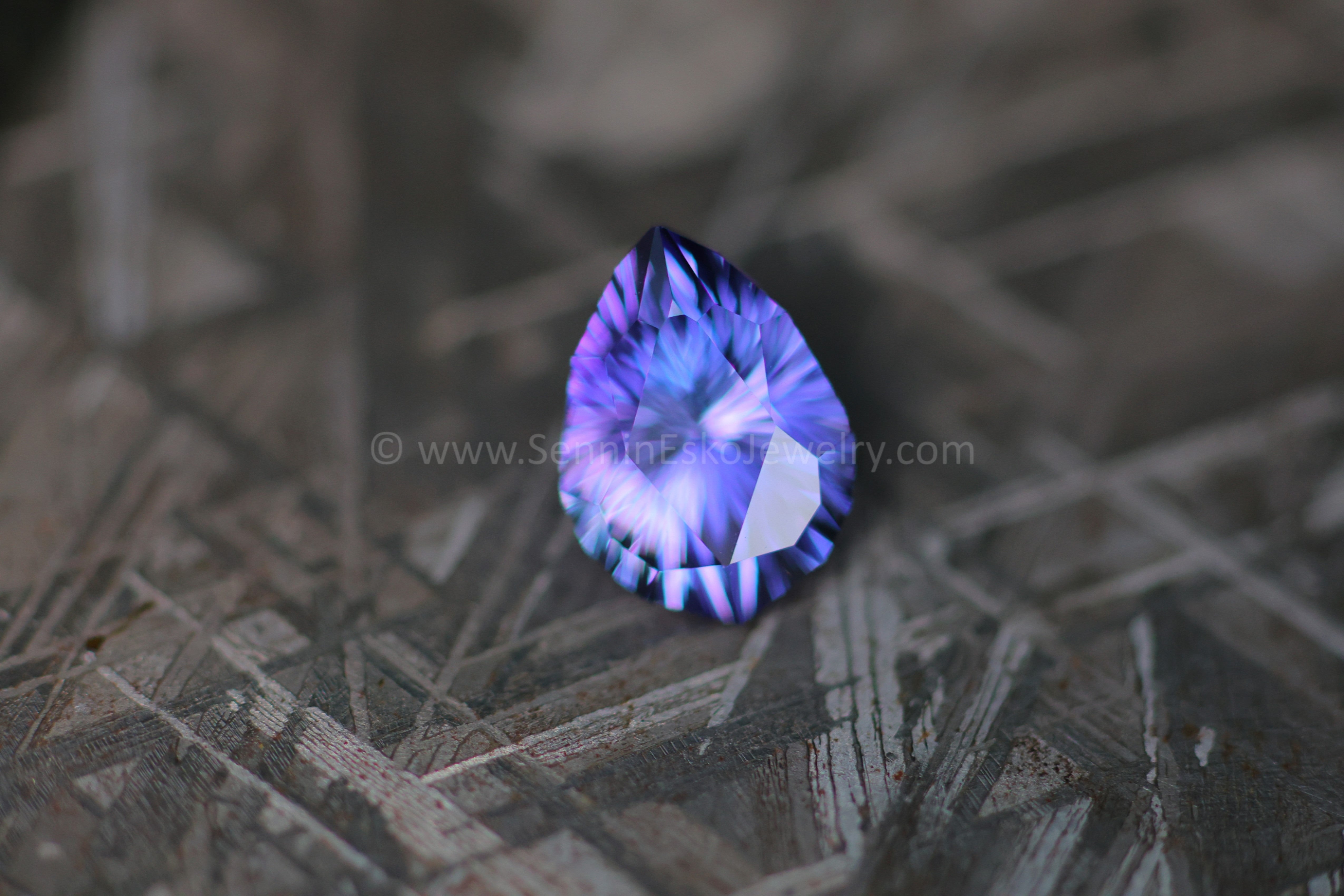 3.9 Carat Violet/Purple Tanzanite Pear - 11.6x8.5mm - Esko