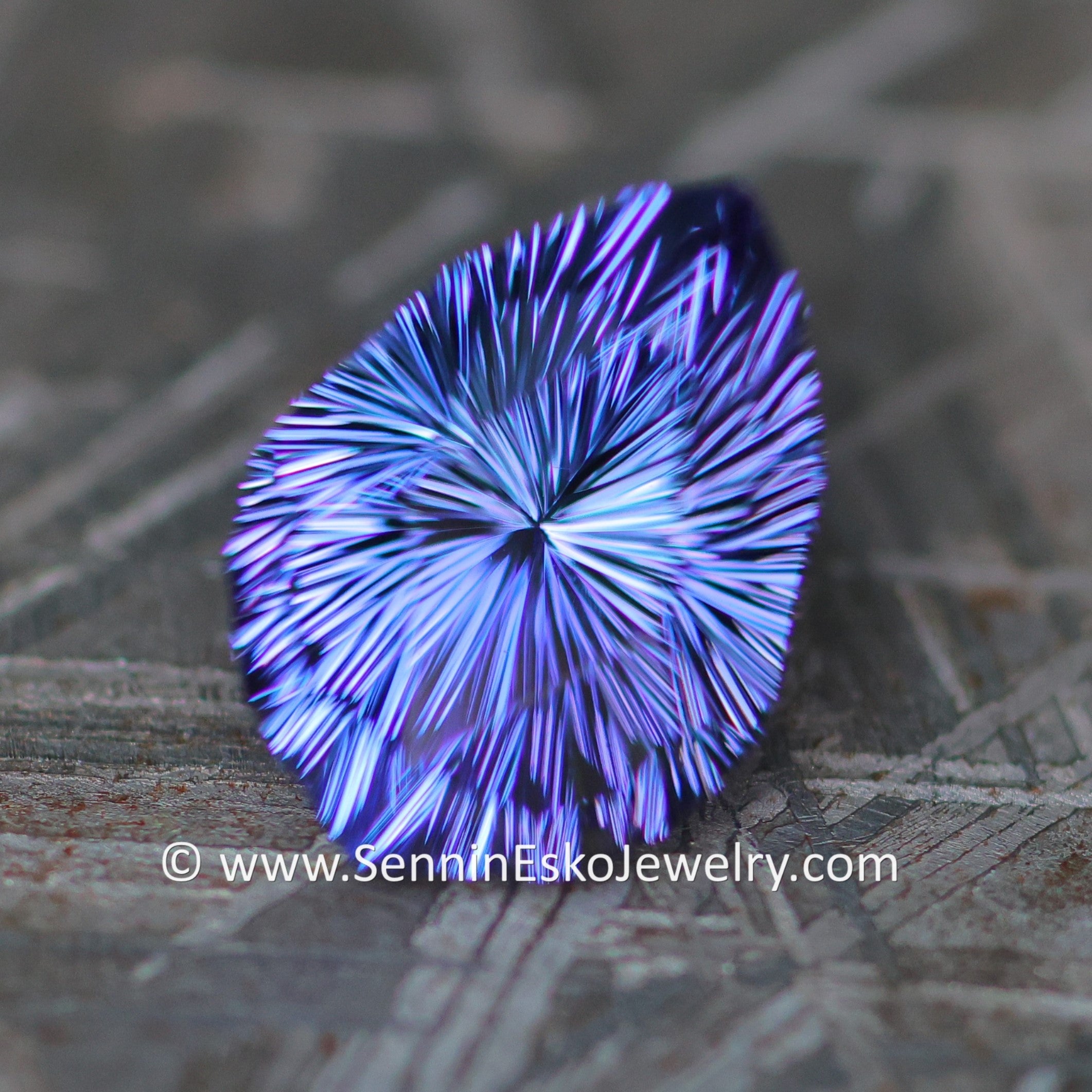 3.9 Carat Violet/Purple Tanzanite Pear - 11.6x8.5mm - Esko