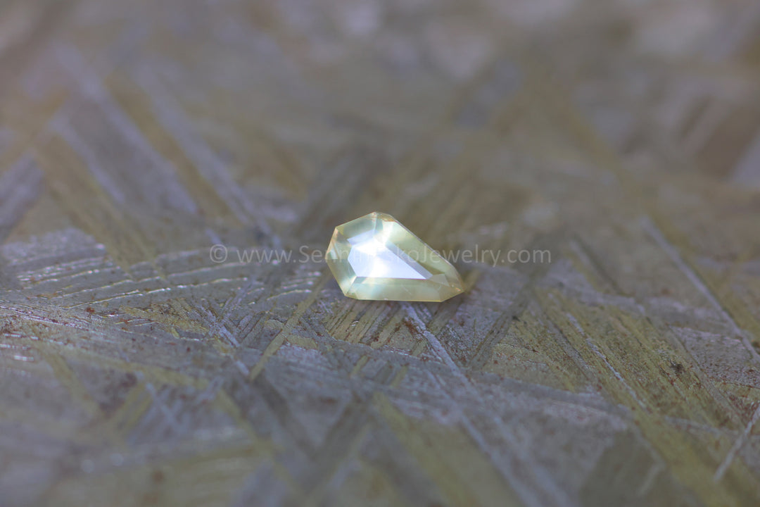 0.49 carat Yellow Sapphire Kite -  Precision Cut, 5.9x3.8mm
