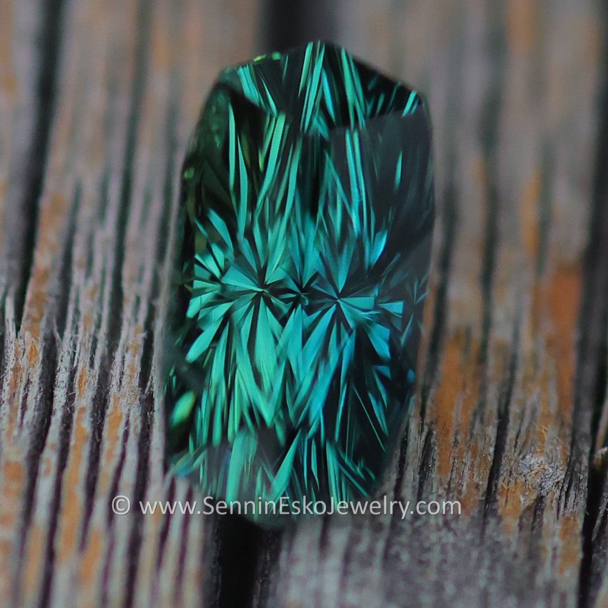 2.5 Carat Blue/Green Sapphire Long Cushion - 9.9x5.2mm - Esko