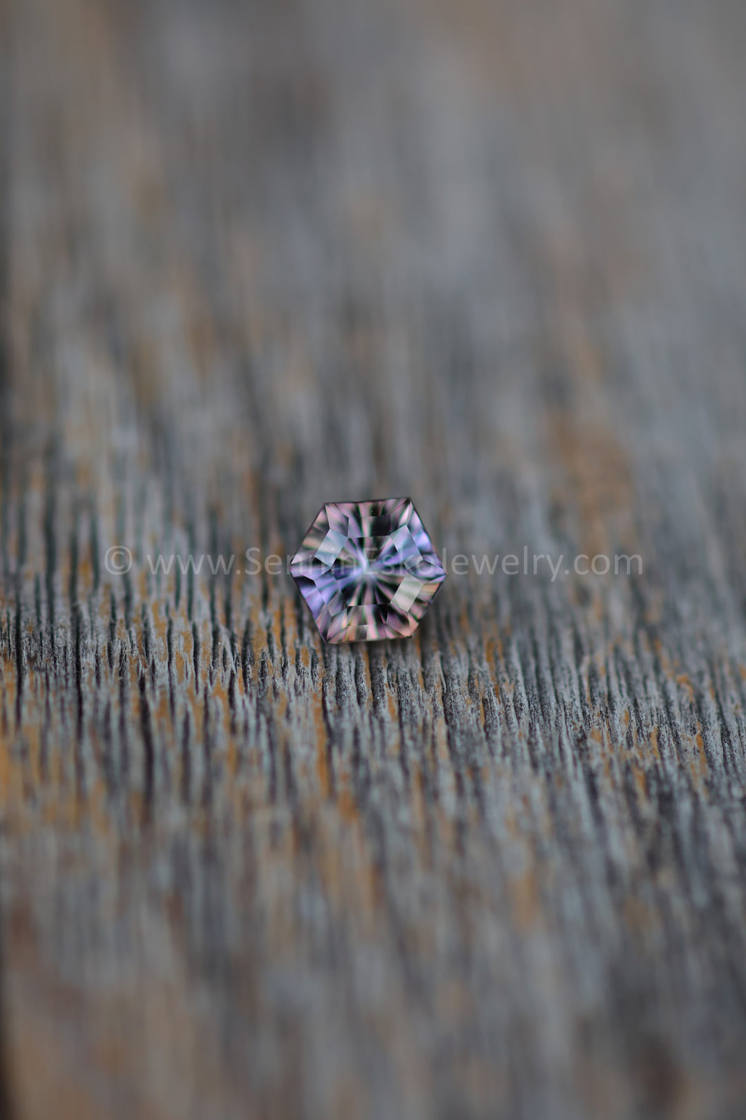 1.1 Carat Lilac/Yellow Tanzanite Hexagon - Unheated -  7x5.9mm - Galaxy Cut - Fantasy Cut