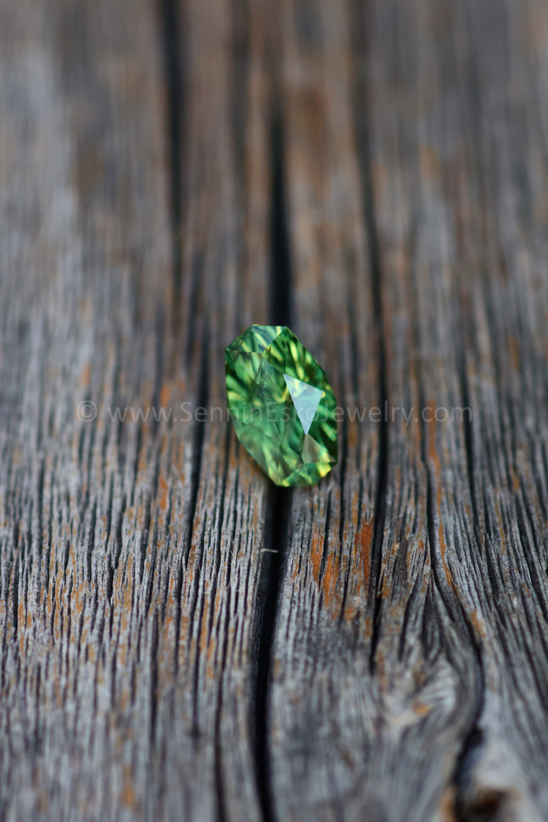 On Hold - 3.5 Carat Olive Green Sapphire Long Cushion -  11x6.6mm - Esko Universe Cut ™