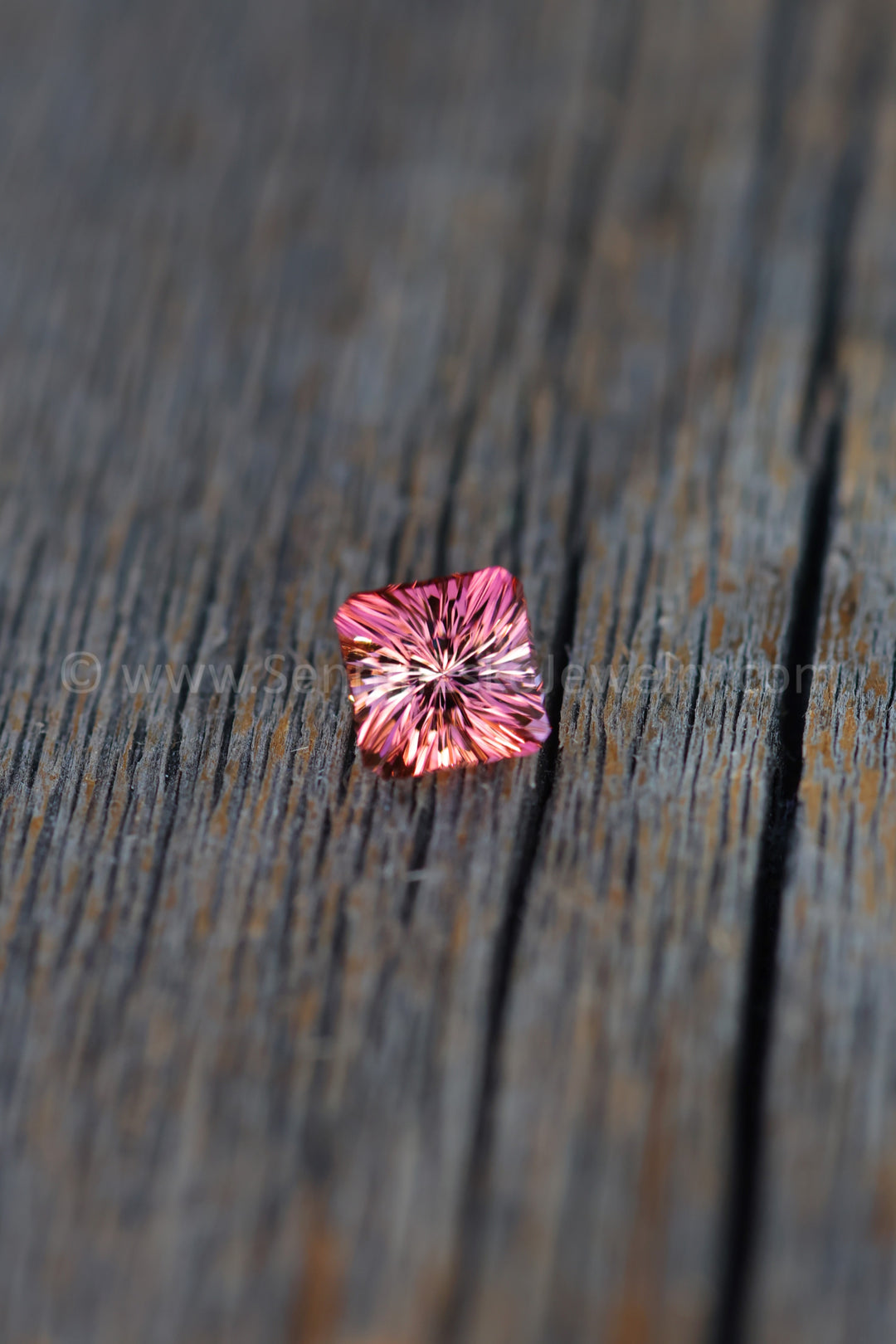 1.3 Carat Peachy Pink Tourmaline Square Octagon - 6.2x7.9mm - Esko Universe Cut ™