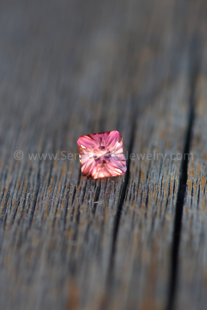 1.3 Carat Peachy Pink Tourmaline Square Octagon - 6.2x7.9mm - Esko Universe Cut ™