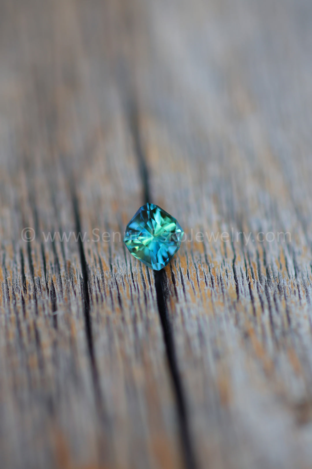 1.2 Carat Blue/Green Parti Sapphire Do-Decagon  -  7.2x6.5mm - Esko Universe Cut ™