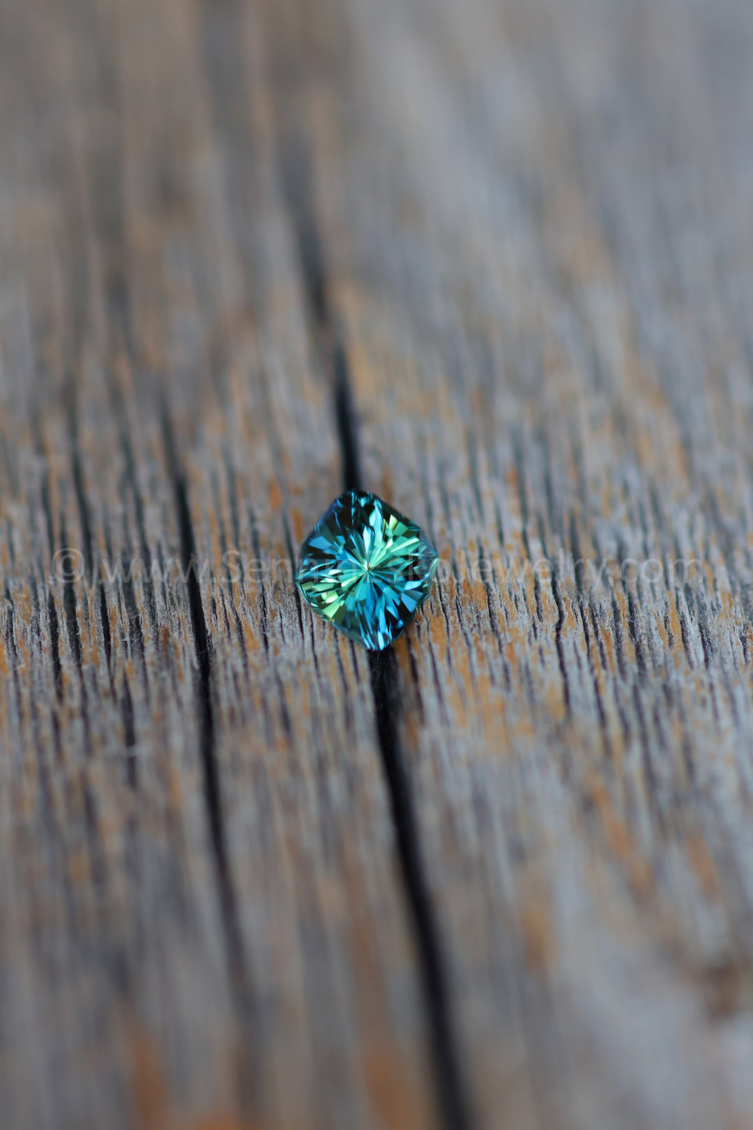 1.2 Carat Blue/Green Parti Sapphire Do-Decagon  -  7.2x6.5mm - Esko Universe Cut ™