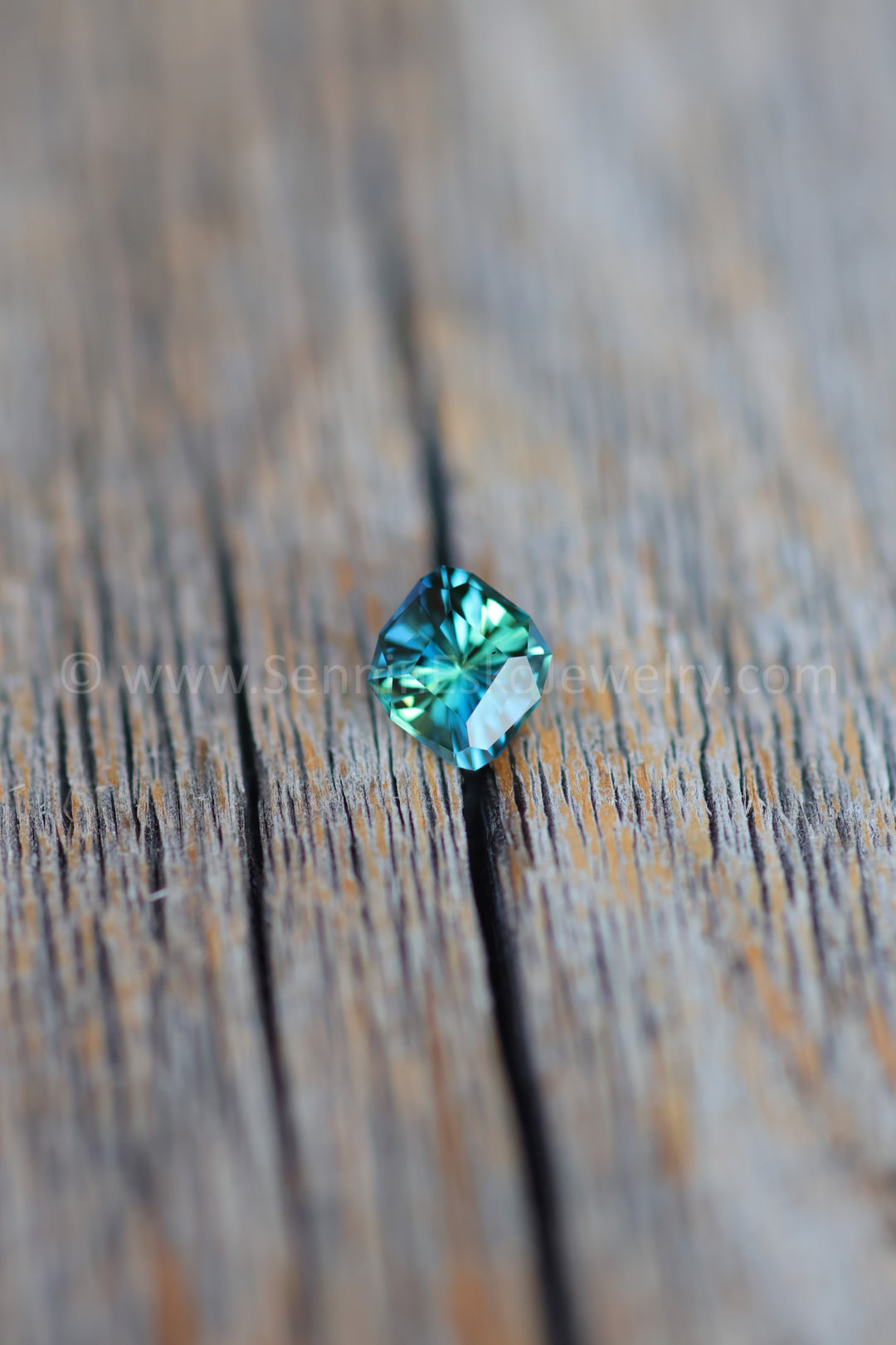 1.2 Carat Blue/Green Parti Sapphire Do-Decagon  -  7.2x6.5mm - Esko Universe Cut ™