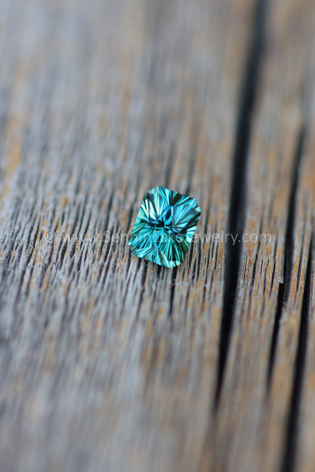 1.47 Carat Teal/Green Sapphire Octagon  -  6.6x5.3mm - Esko Universe Cut ™