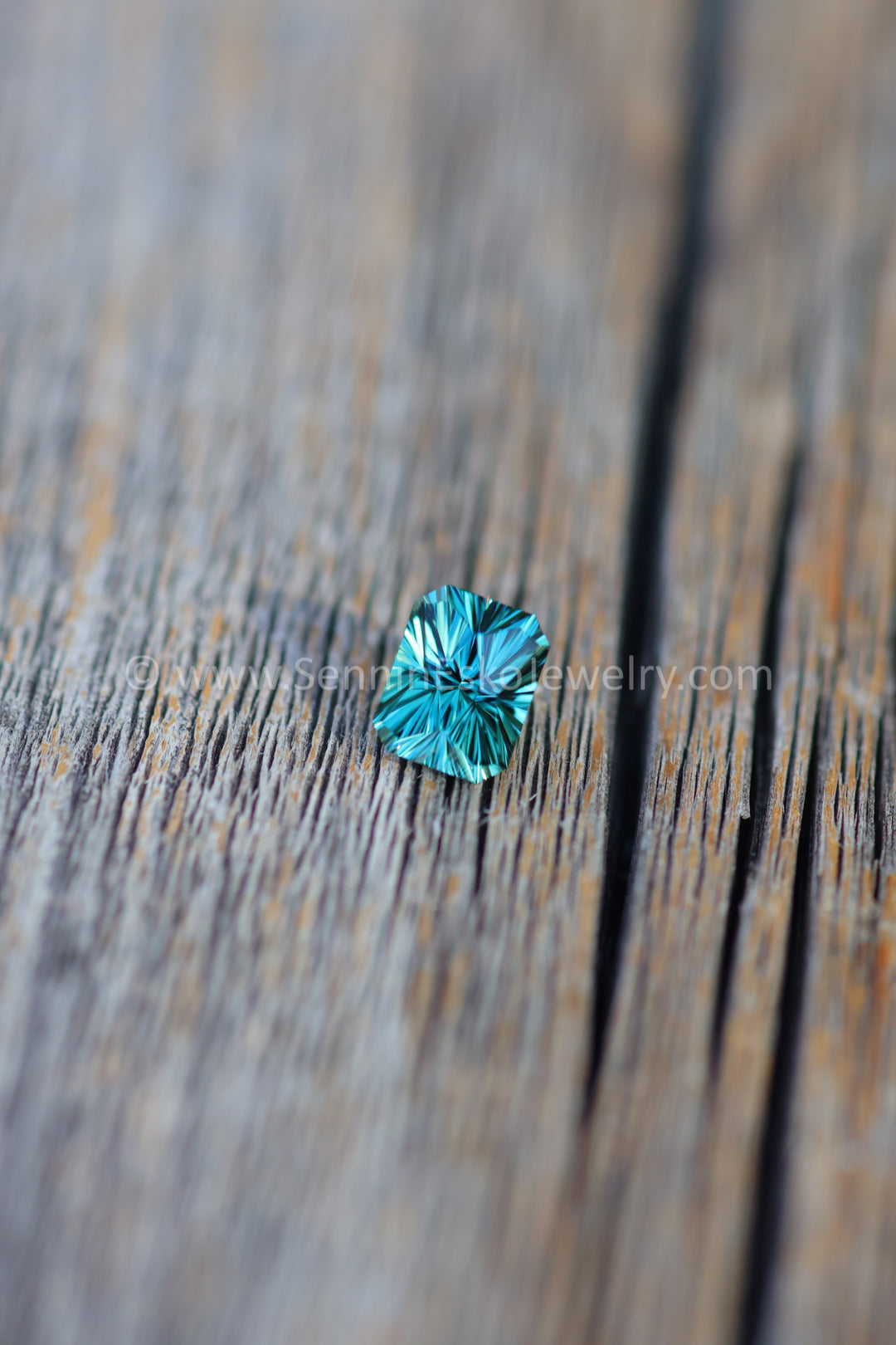 1.47 Carat Teal/Green Sapphire Octagon  -  6.6x5.3mm - Esko Universe Cut ™