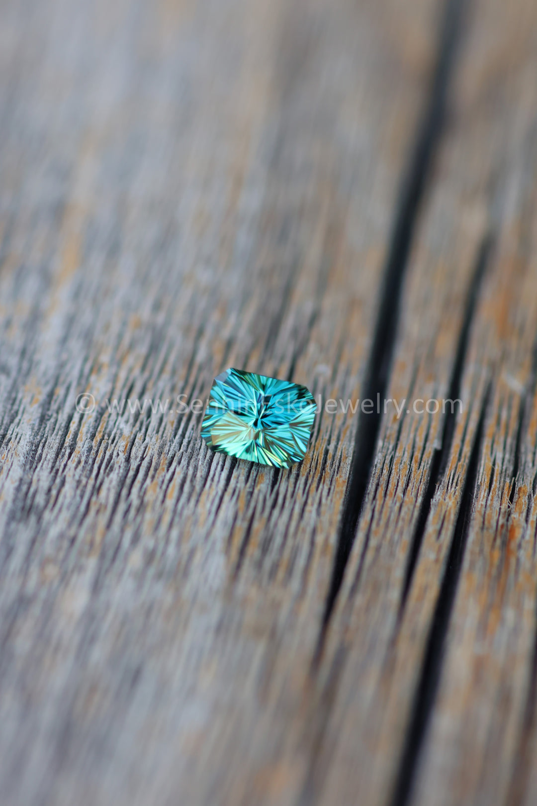 1.47 Carat Teal/Green Sapphire Octagon  -  6.6x5.3mm - Esko Universe Cut ™