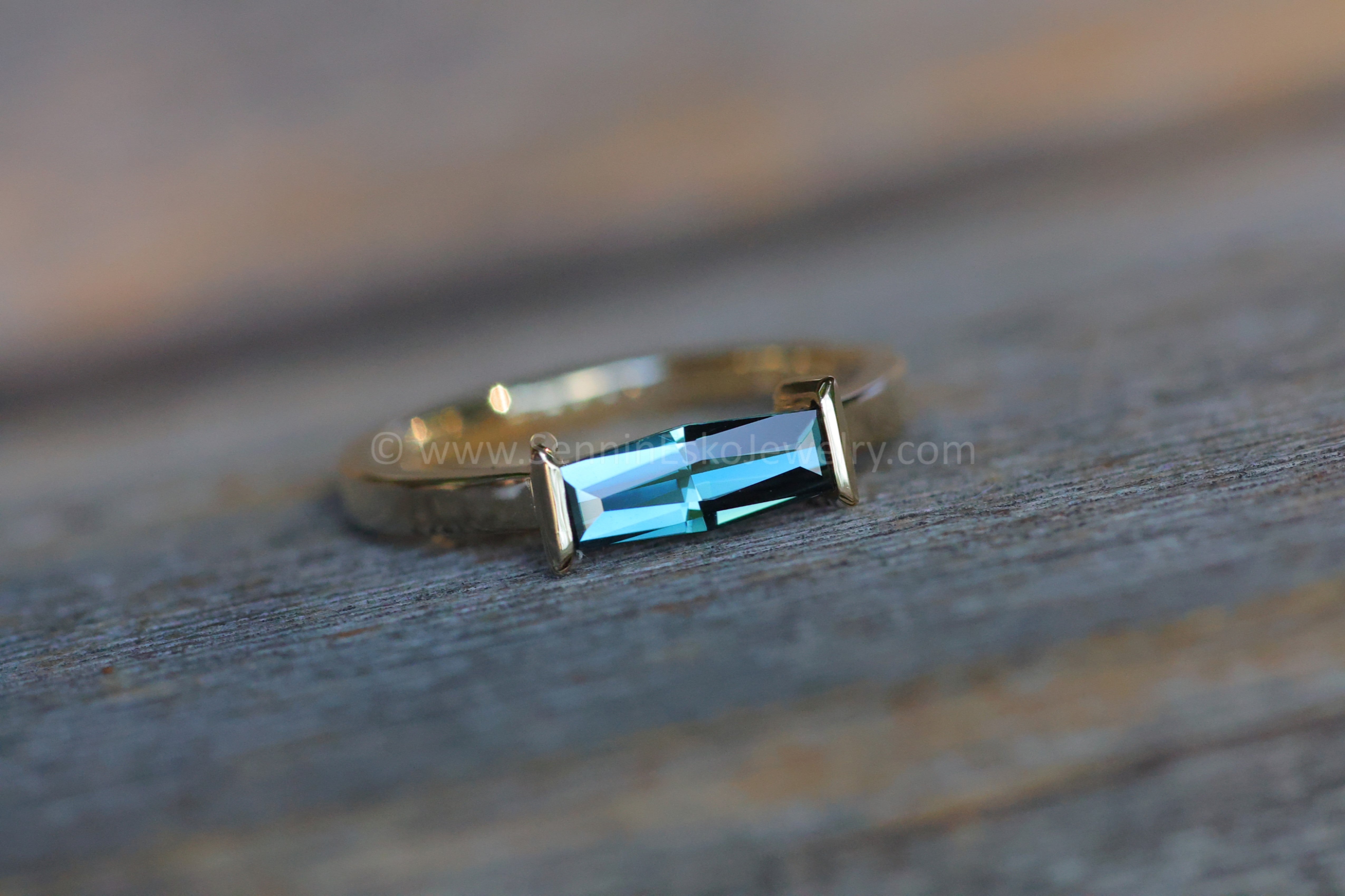 Channel Set Ring - Depicted with a 0.76 carat Open Color