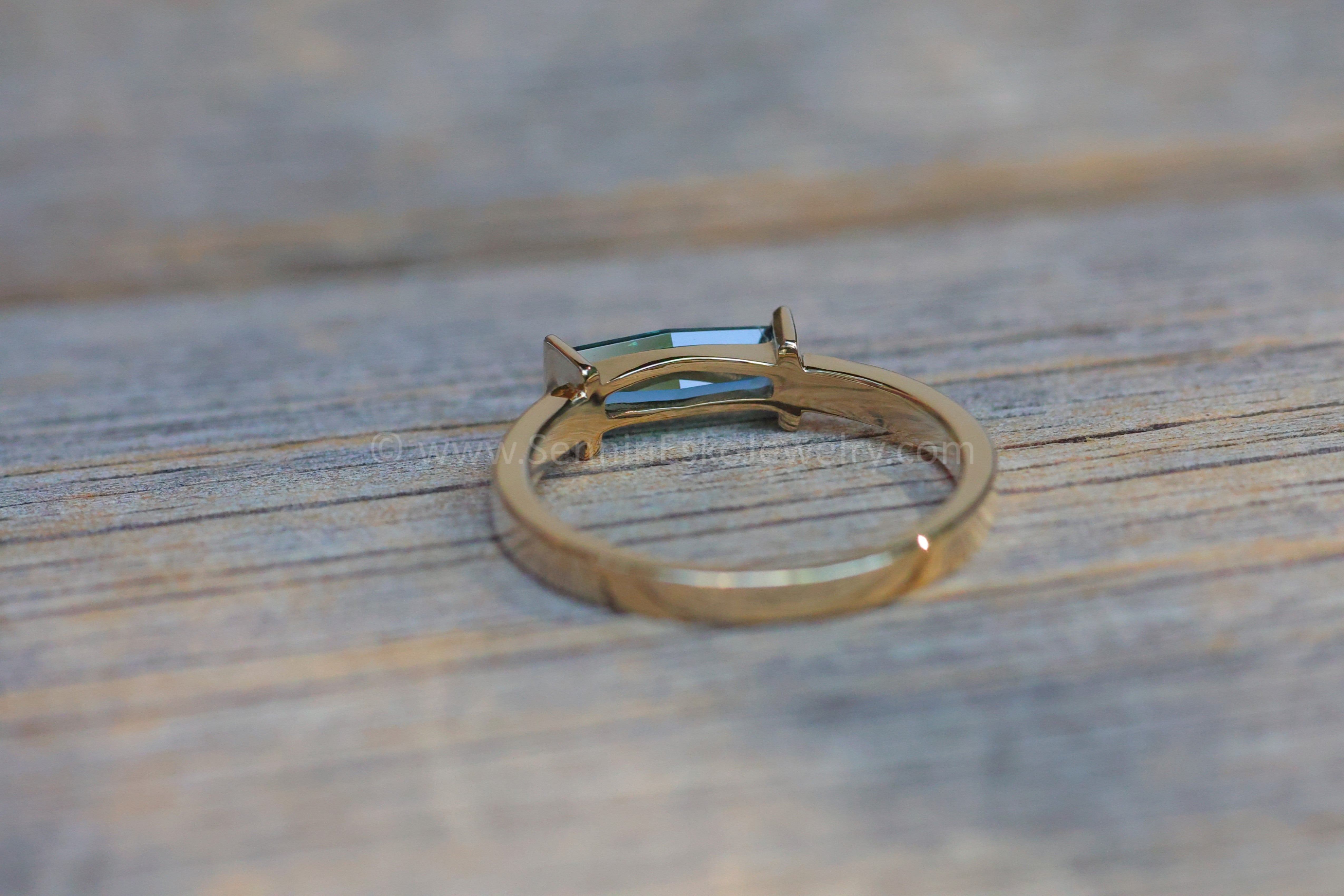 Channel Set Ring - Depicted with a 0.76 carat Open Color