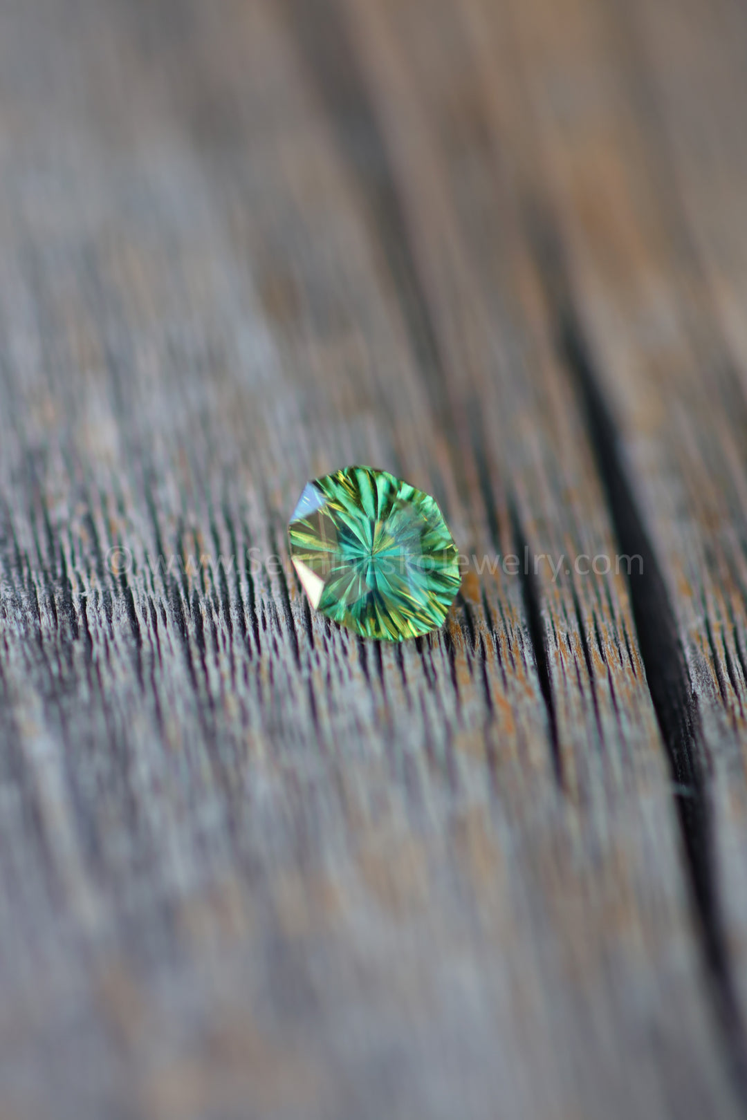 1.7 Carat Olive Green Sapphire Dodecagon/Oval  -  8.1x6.7mm - Esko Universe Cut ™