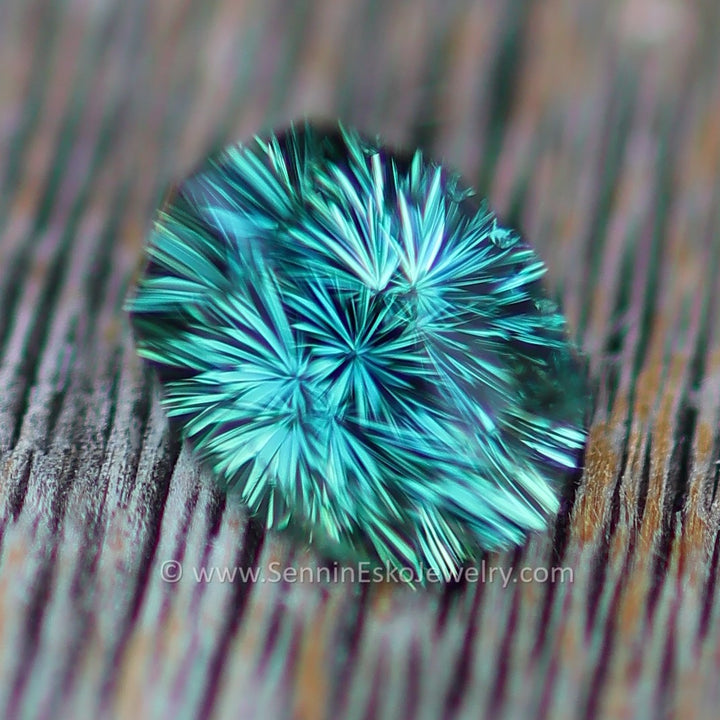 1.2 Carat Teal Sapphire Decagon - 6.9x5.2mm - Esko Universe Cut ™