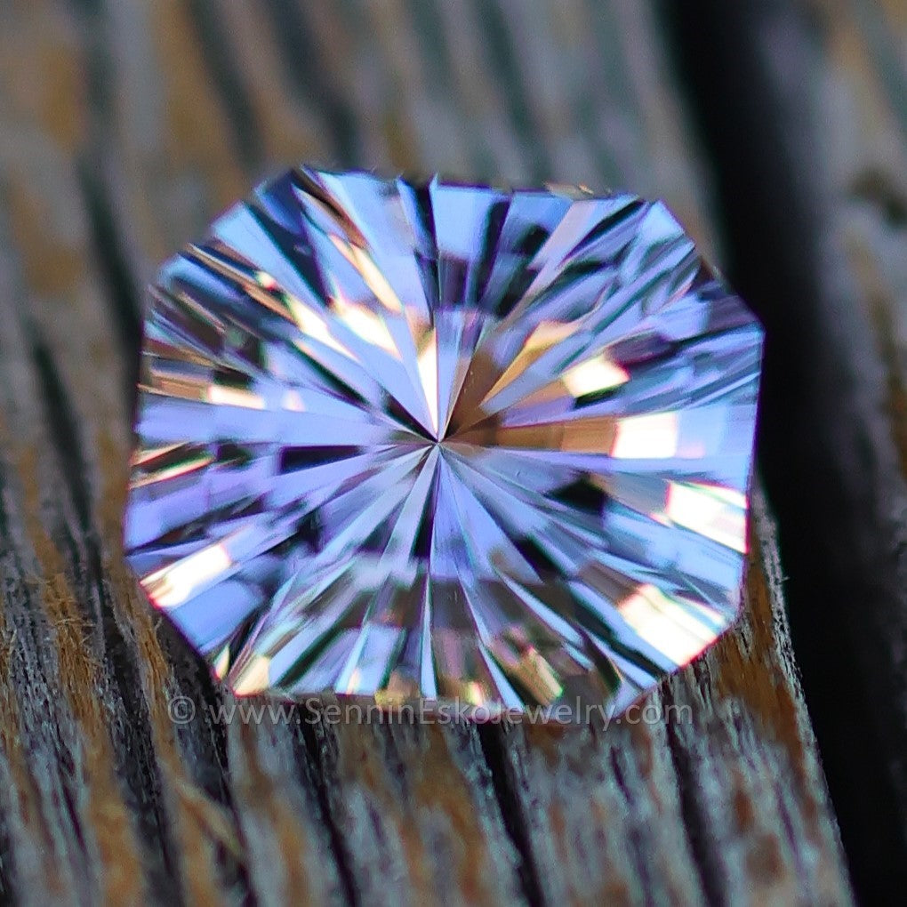 0.59 Carat Pastel Beige/Pink/Lilac Tanzanite - 5.2x4.5mm - Esko Universe Cut ™