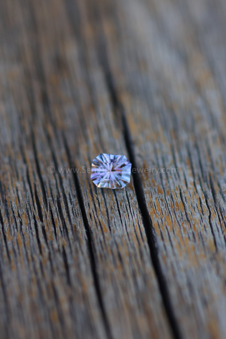 0.59 Carat Pastel Beige/Pink/Lilac Tanzanite - 5.2x4.5mm - Esko Universe Cut ™