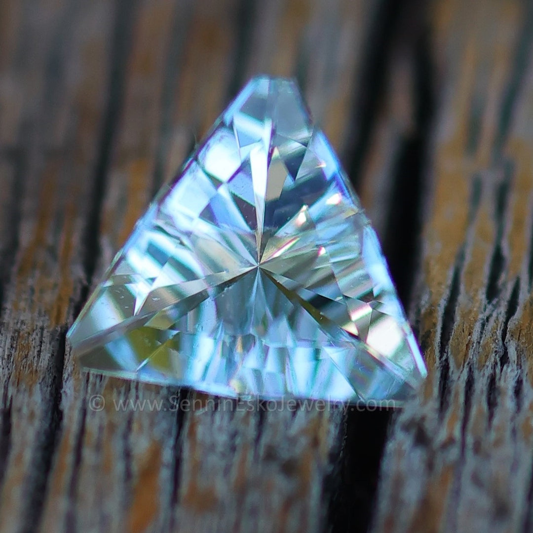 0.5 Carat Ice Blue Aquamarine Triangle - 5.8x5.8mm - Precision Cut