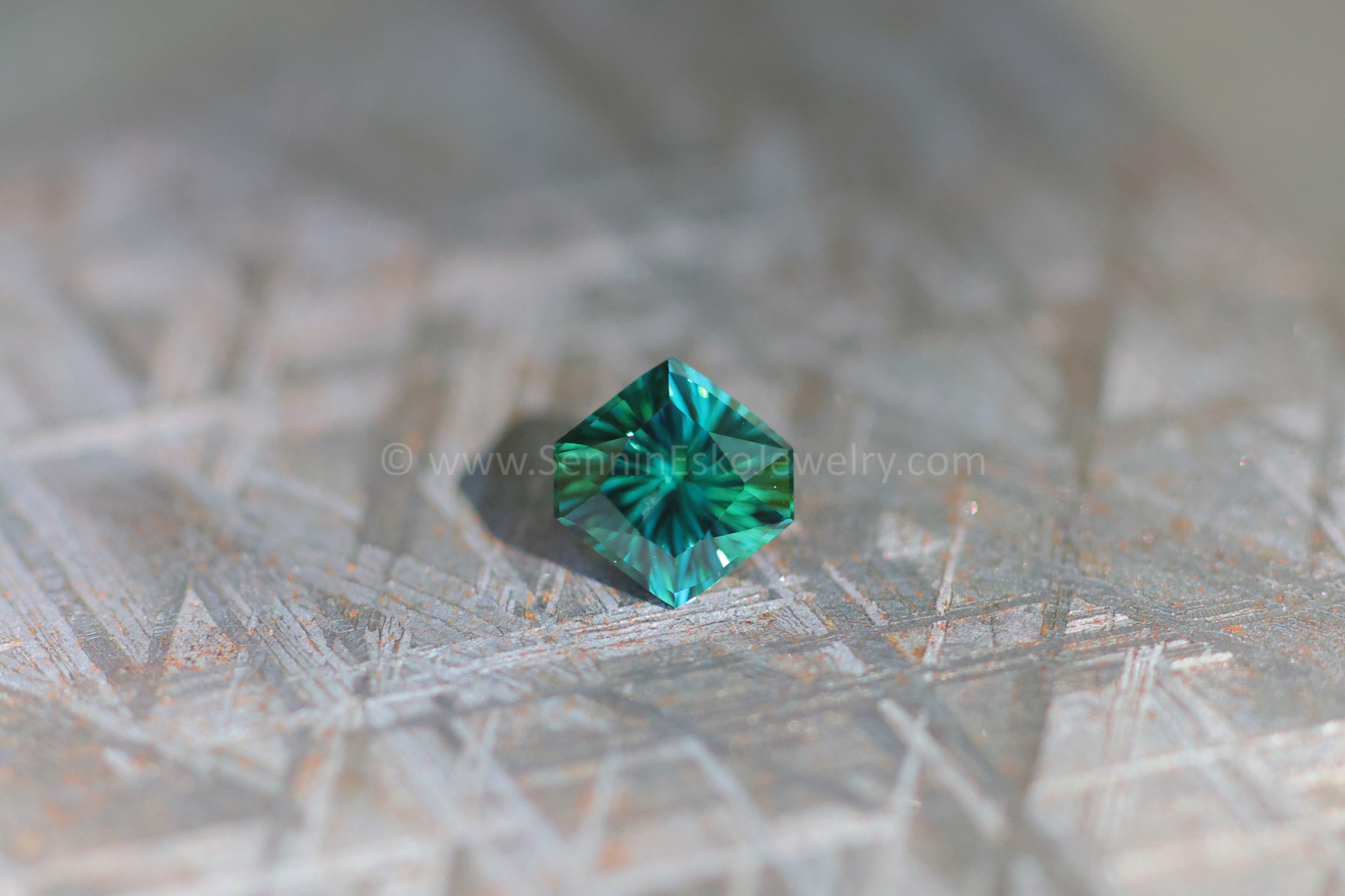 1.1ct Forest Green Tourmaline Hexagon - 6.8x7.1mm – Sennin Esko