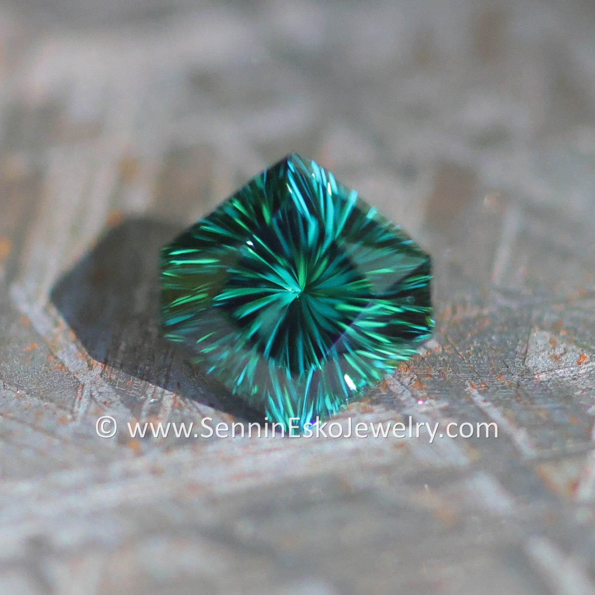 1.1ct Forest Green Tourmaline Hexagon - 6.8x7.1mm – Sennin Esko