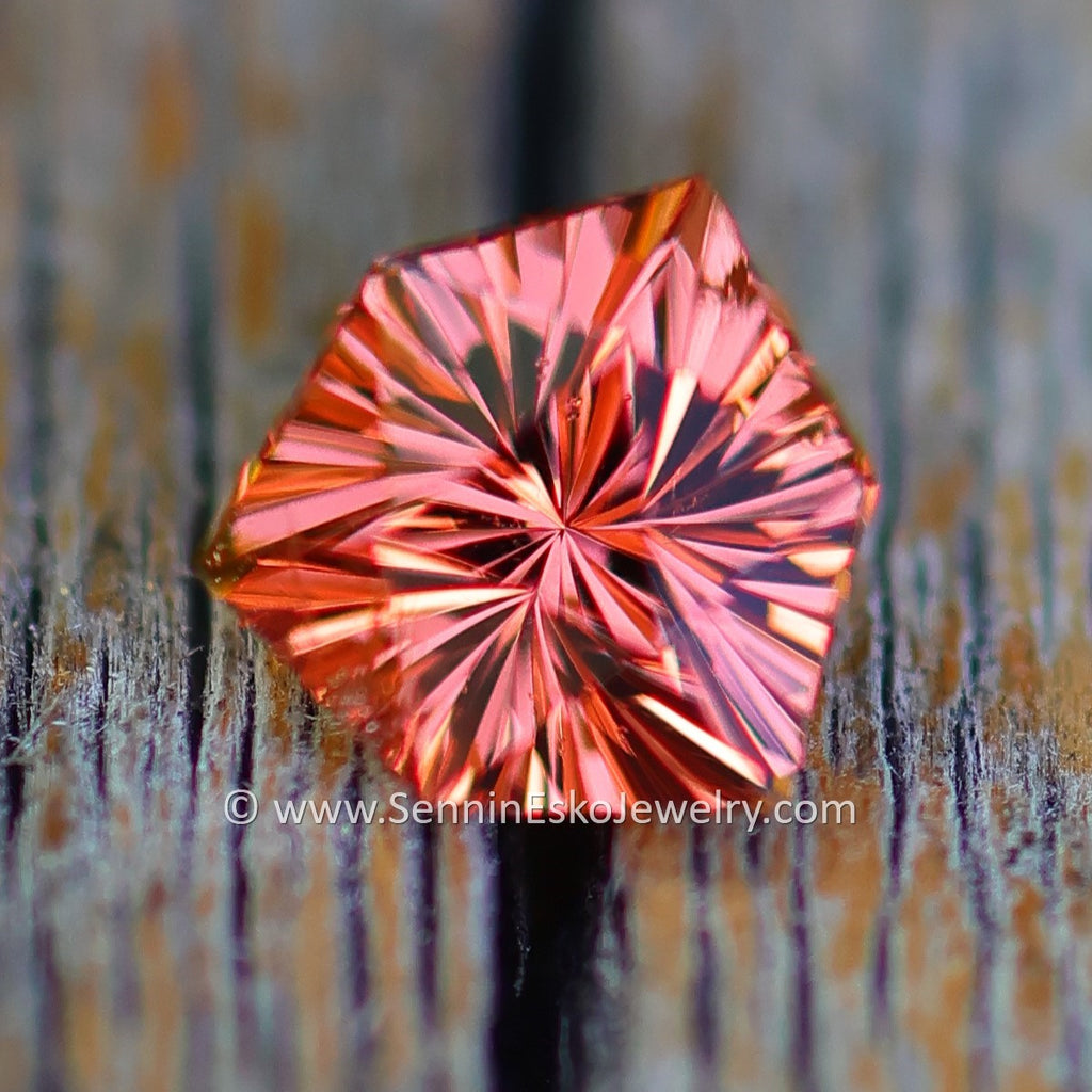 1 Carat Ginger Garnet Trillion - 6.3x5.9mm - Esko Universe Cut