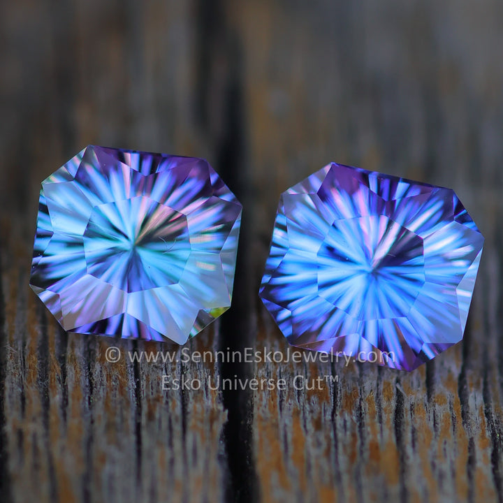 Custom Listing - Deposit Listing for Joe - Tanzanite Galaxy Cut Earrings
