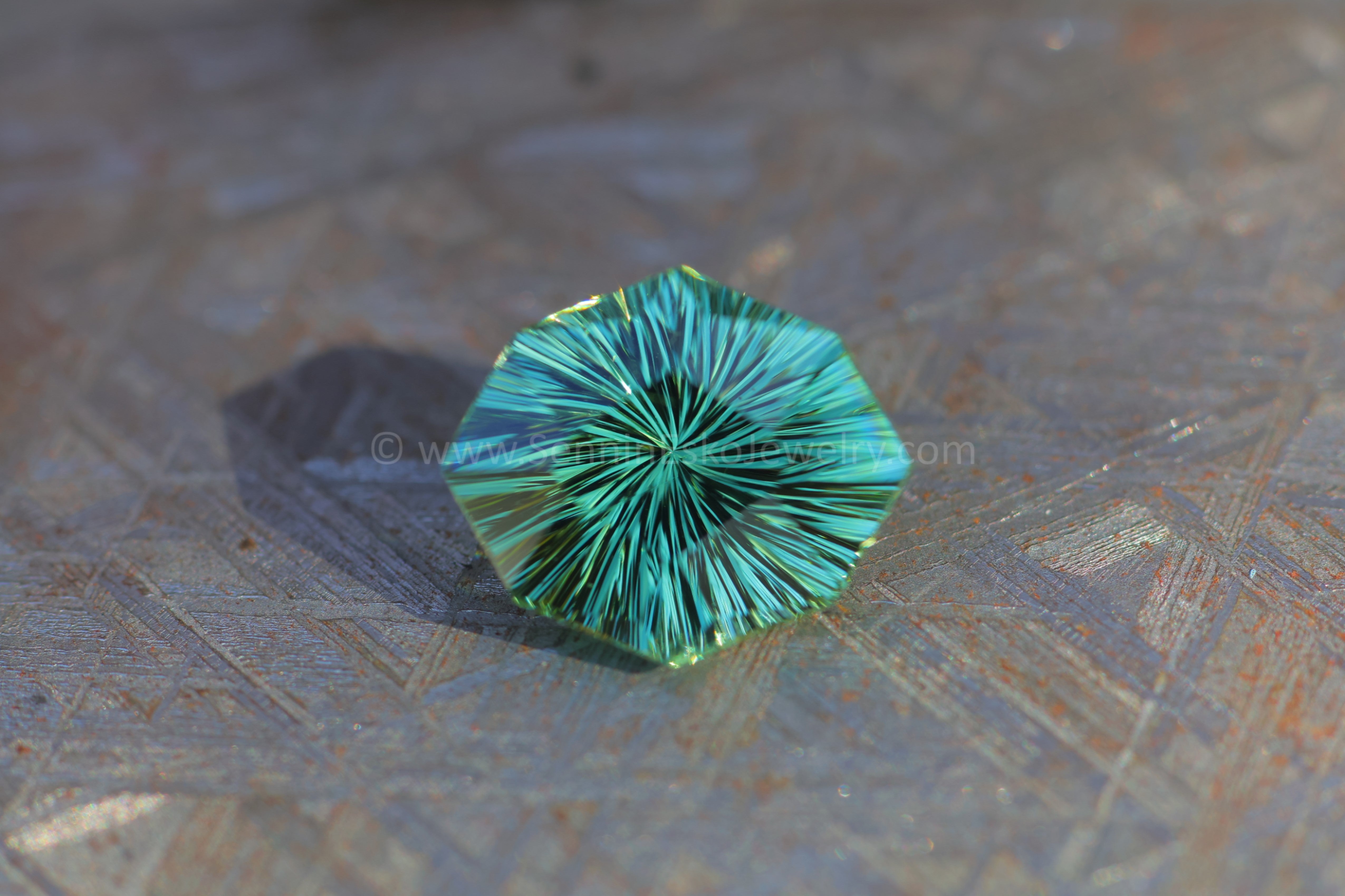 6.8 Carat Minty Green Tourmaline Octagon - 14.1x11.9mm - Galaxy