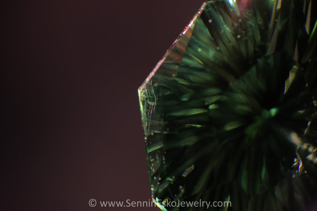 6.8 Carat Minty Green Tourmaline Octagon - 14.1x11.9mm - Galaxy Cut