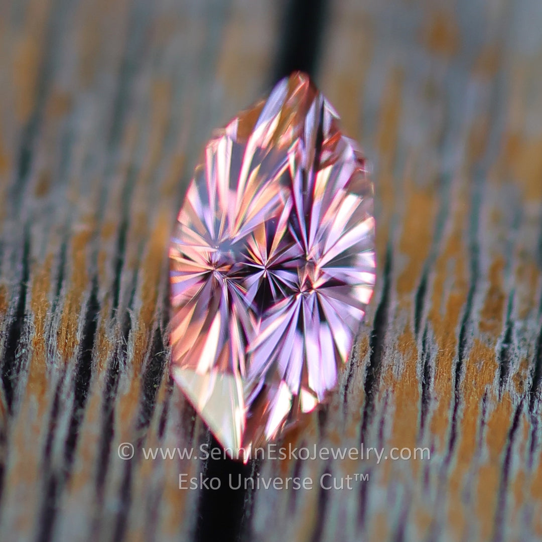 0.75 Carat Peachy Pink Tourmaline Marquise - 7.4x3.9mm - Esko Universe Cut ™
