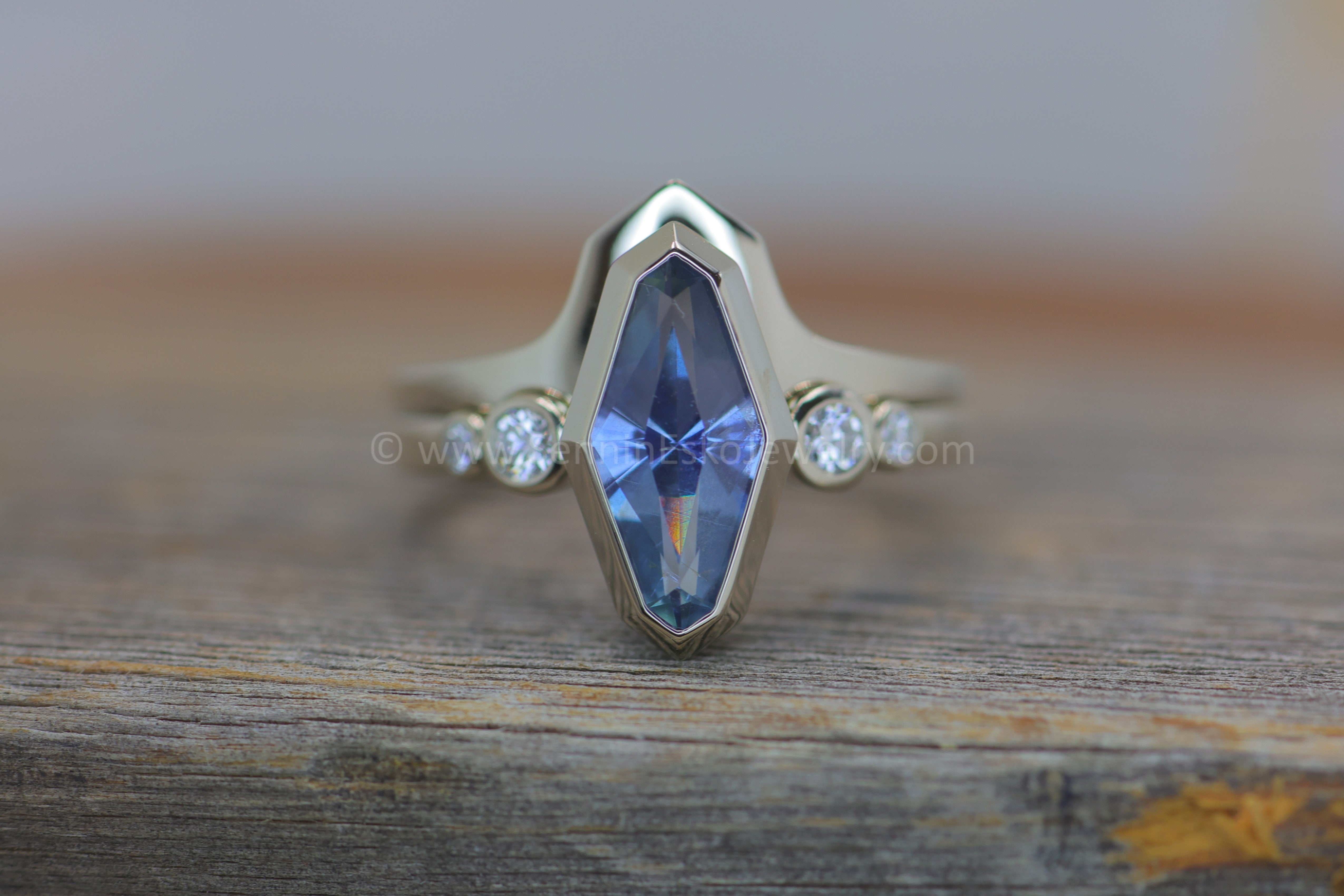 Five Stone Diamond Accented Multi Bezel Setting WITH Contour