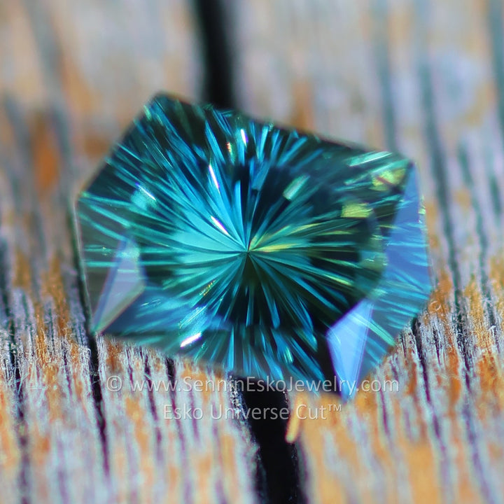 1.1 Carat Green Sapphire Hexagon - 7.2x4.9mm - Esko Universe Cut ™