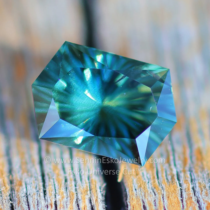 1.1 Carat Green Sapphire Hexagon - 7.2x4.9mm - Esko Universe Cut ™