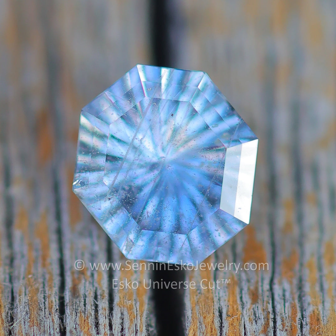 0.9 Carat Periwinkle Sapphire Octagon - 6.4x5.9mm - Esko Universe Cut ™