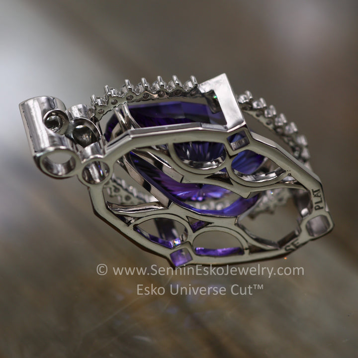 50.89 Carat Tanzanite Diamond & Platinum Necklace