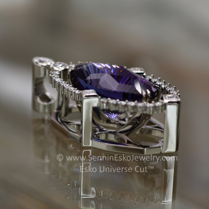 50.89 Carat Tanzanite Diamond & Platinum Necklace