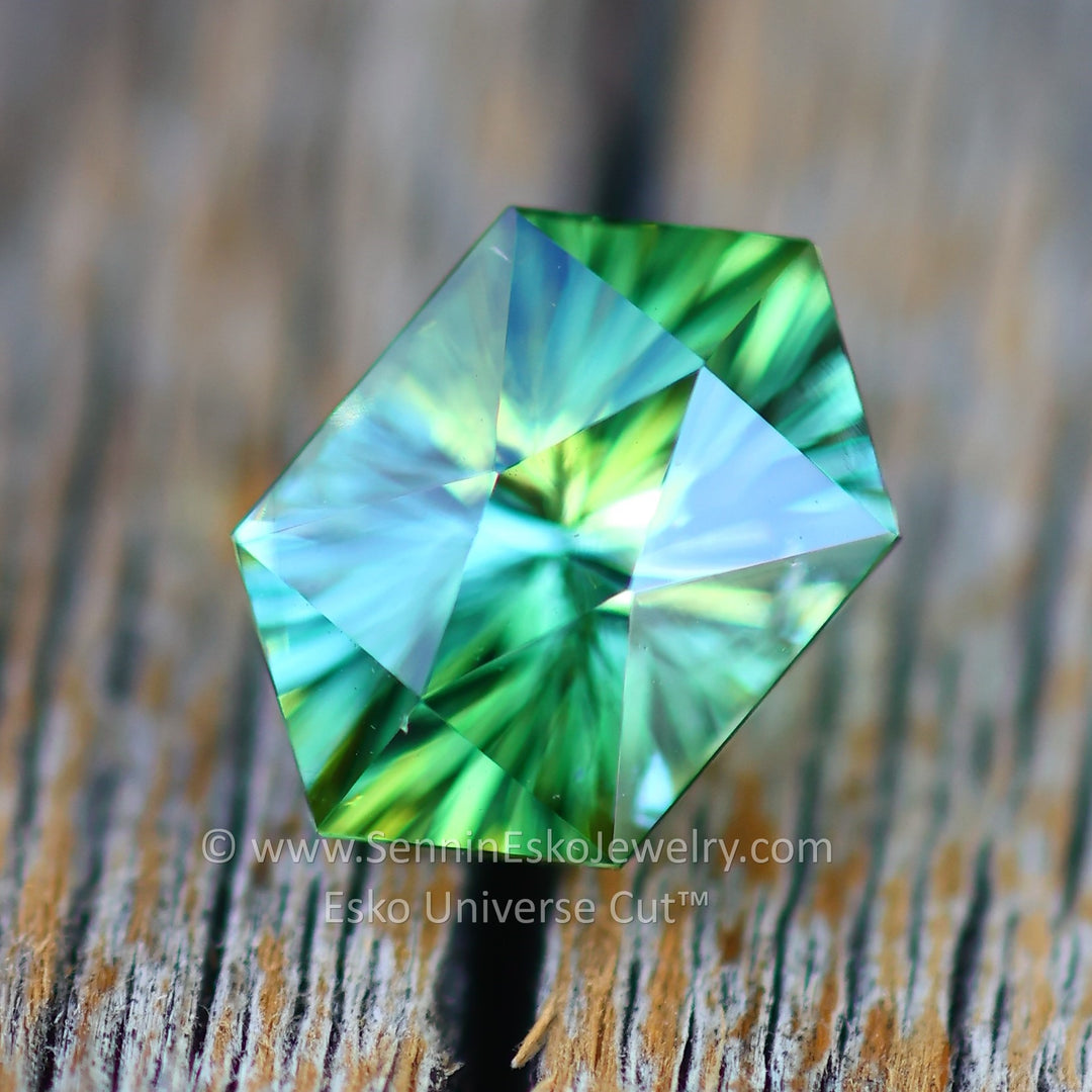 1.7 Carat Mint Green Tourmaline Hexagon - 8.7x5.9mm - Esko Universe Cut ™