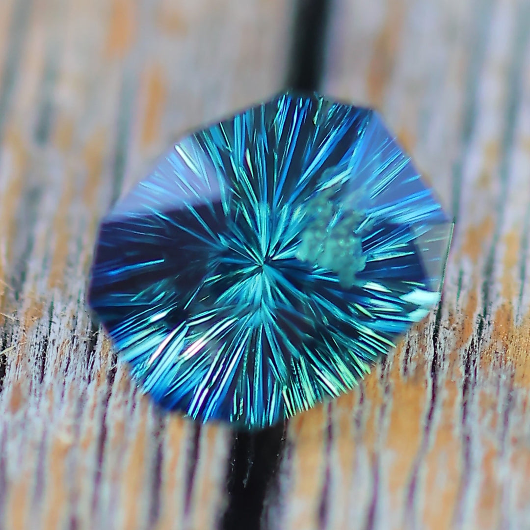 1.3 Carat Deep Parti Sapphire Do-Decagon - 6.6x5.7mm - Esko Universe Cut ™