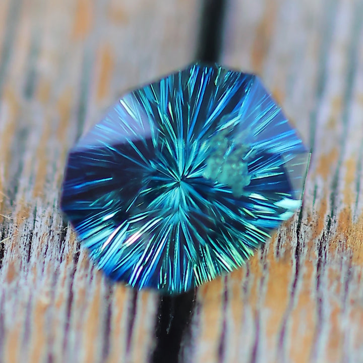 1.3 Carat Deep Parti Sapphire Do-Decagon - 6.6x5.7mm - Esko Universe Cut ™