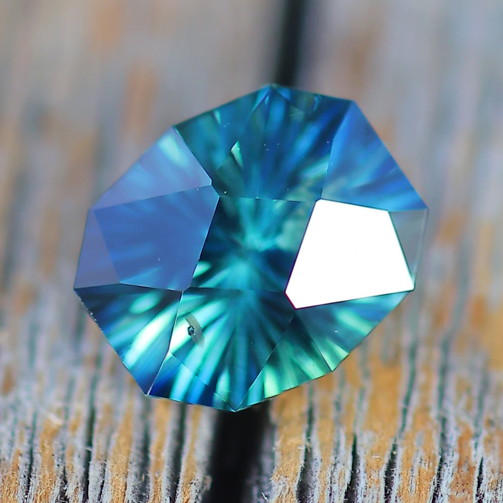 1.3 Carat Deep Parti Sapphire Do-Decagon - 6.6x5.7mm - Esko Universe Cut ™