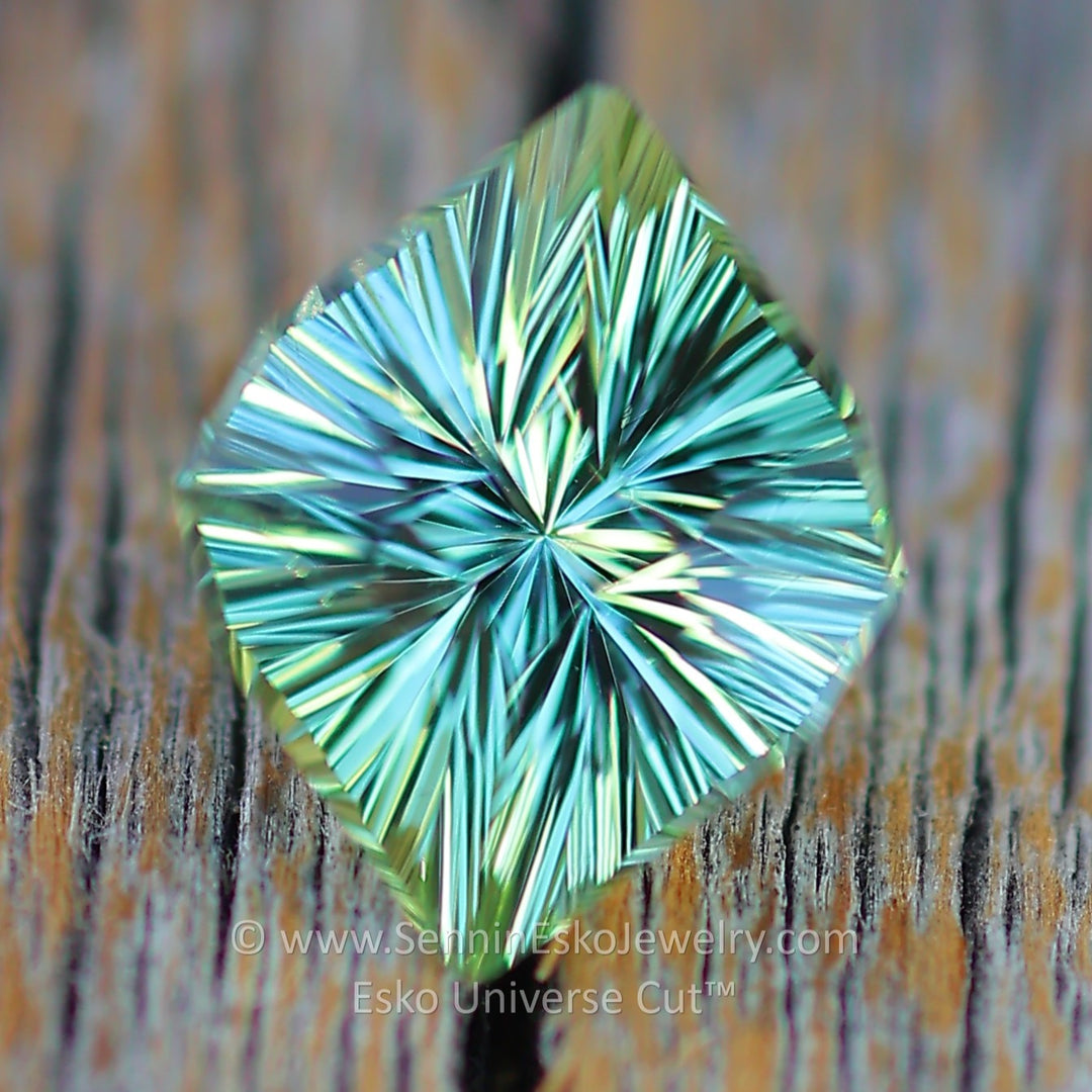 2.5 Carat Minty Green Tourmaline Octagonal Marquise - 10.2x8.4mm - Esko Universe Cut ™