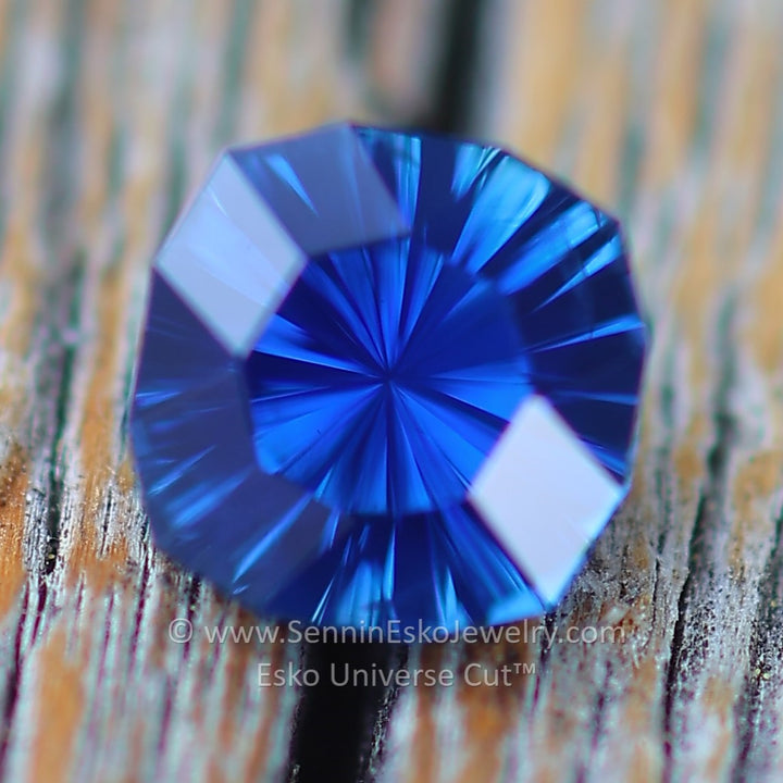 0.77 Carat Deep Blue Sapphire Square Cushion - 5x5.6mm - Esko Universe Cut ™